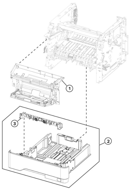 Assembly 9: MPF and standard tray parts diagram - Lexmark MS621 MS622 B2650 M3250 Parts