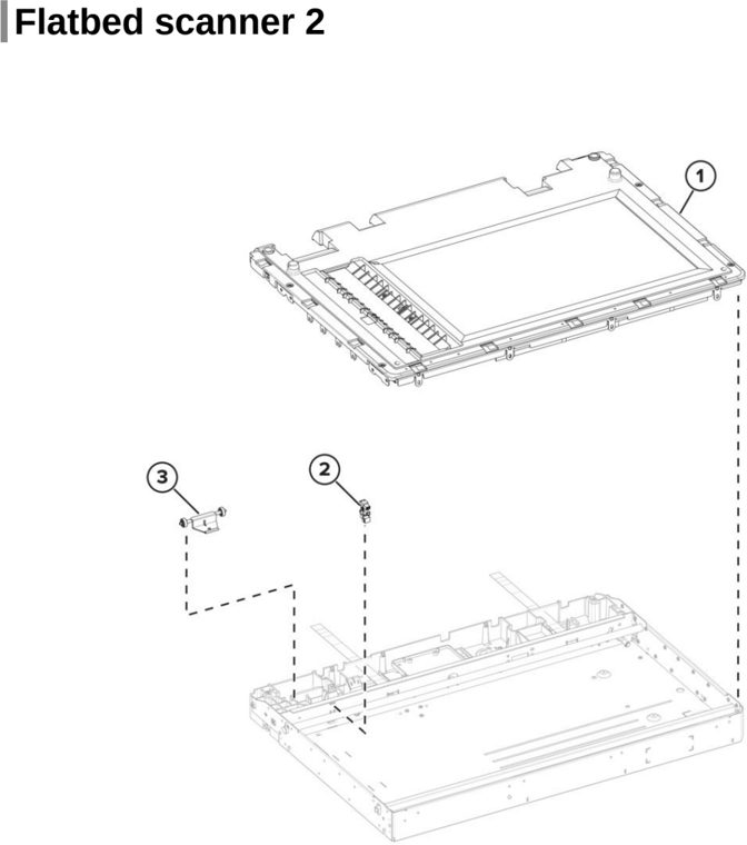 Assembly 28: Flatbed scanner 2 parts diagram - Lexmark Parts For MX721 MX722 MX822 MX826 MB2770 XM5163 XM5263 XM7355 XM7350