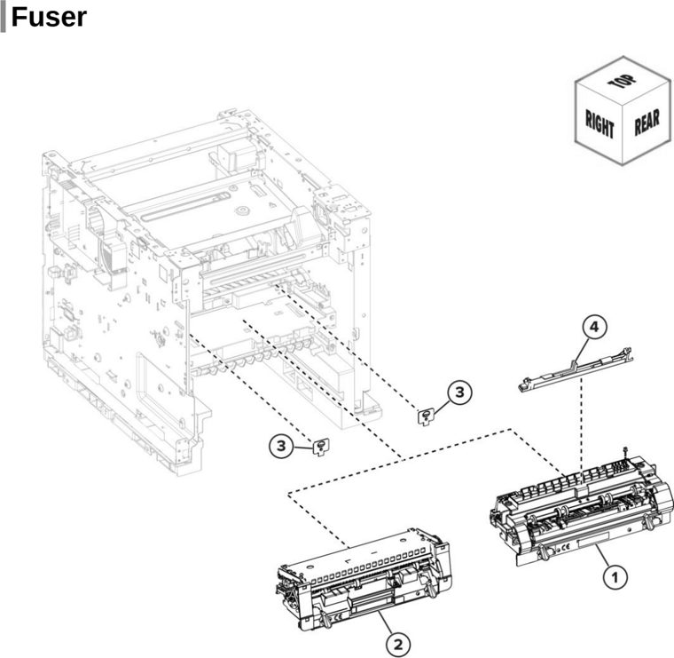 Assembly 3: Fuser parts diagram - Lexmark MS725 MS821 MS822 MS823 MS825 MS826 B2865 M52xx Parts