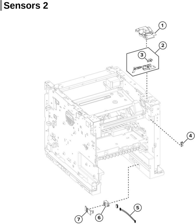 Assembly 11: Sensors 2 parts diagram - Lexmark MS725 MS821 MS822 MS823 MS825 MS826 B2865 M52xx Parts