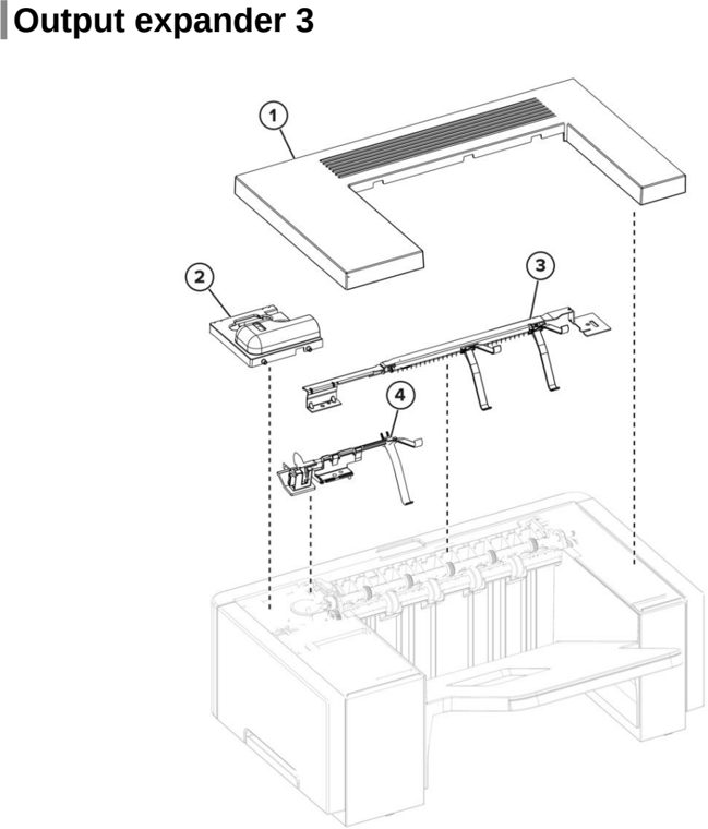 Assembly 30: Output expander 3 parts diagram - Lexmark MS725 MS821 MS822 MS823 MS825 MS826 B2865 M52xx Parts