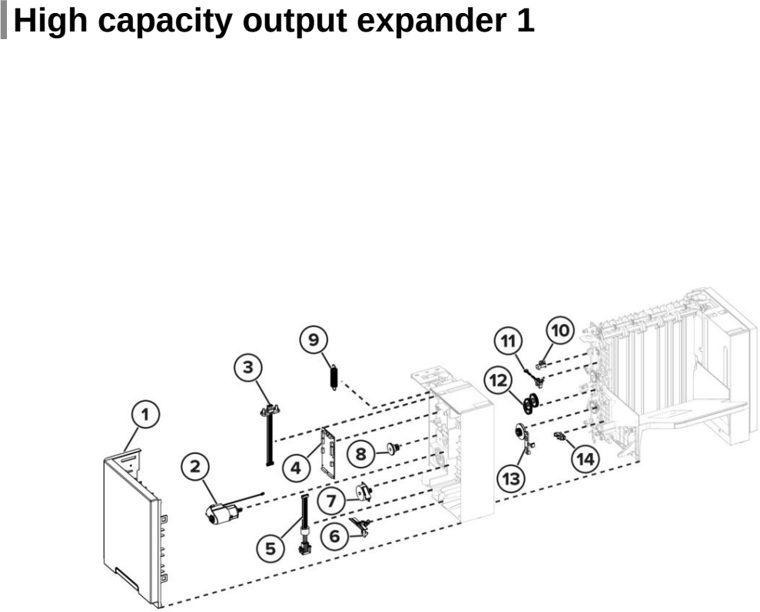 Assembly 32: High capacity output expander 1 parts diagram - Lexmark MS725 MS821 MS822 MS823 MS825 MS826 B2865 M52xx Parts