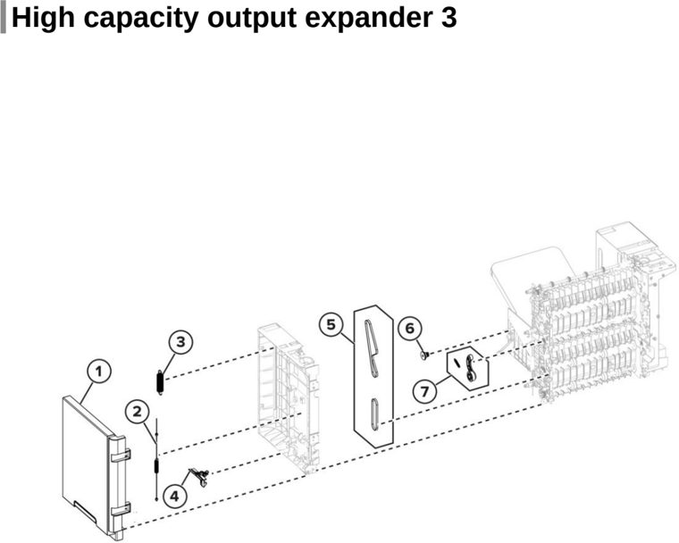 Assembly 34: High capacity output expander 3 parts diagram - Lexmark MS725 MS821 MS822 MS823 MS825 MS826 B2865 M52xx Parts