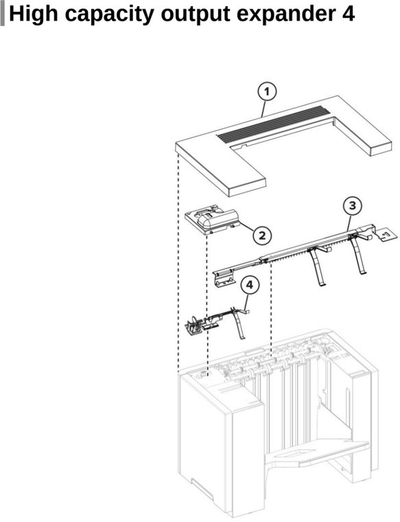 Assembly 35: High capacity output expander 4 parts diagram - Lexmark MS725 MS821 MS822 MS823 MS825 MS826 B2865 M52xx Parts