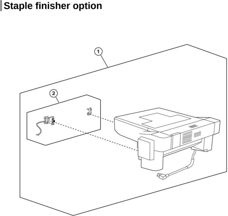 Assembly 15: Staple finisher option parts diagram - Lexmark MX622 MB2650 XM3250 Parts
