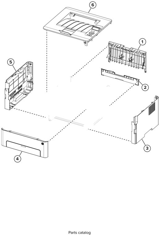 Assembly 1: Covers parts diagram - Lexmark B2236 Parts