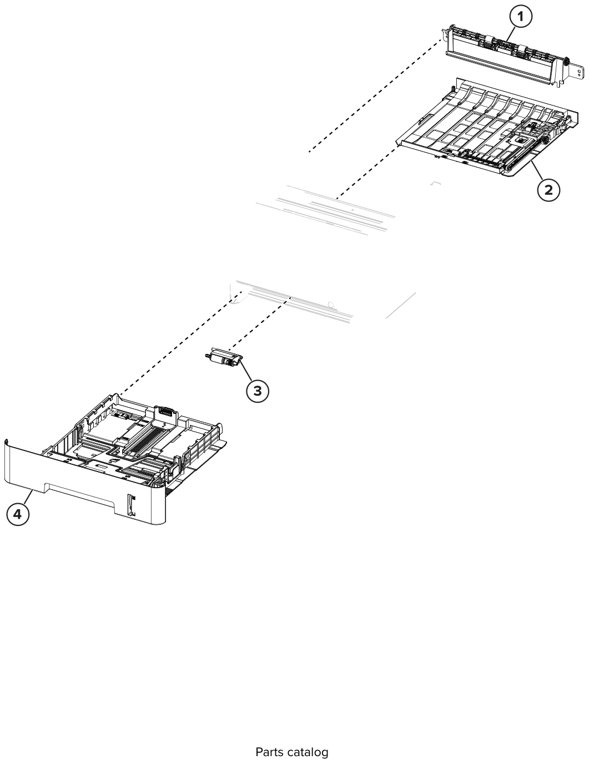 Assembly 2: Paper path parts diagram - Lexmark B2236 Parts