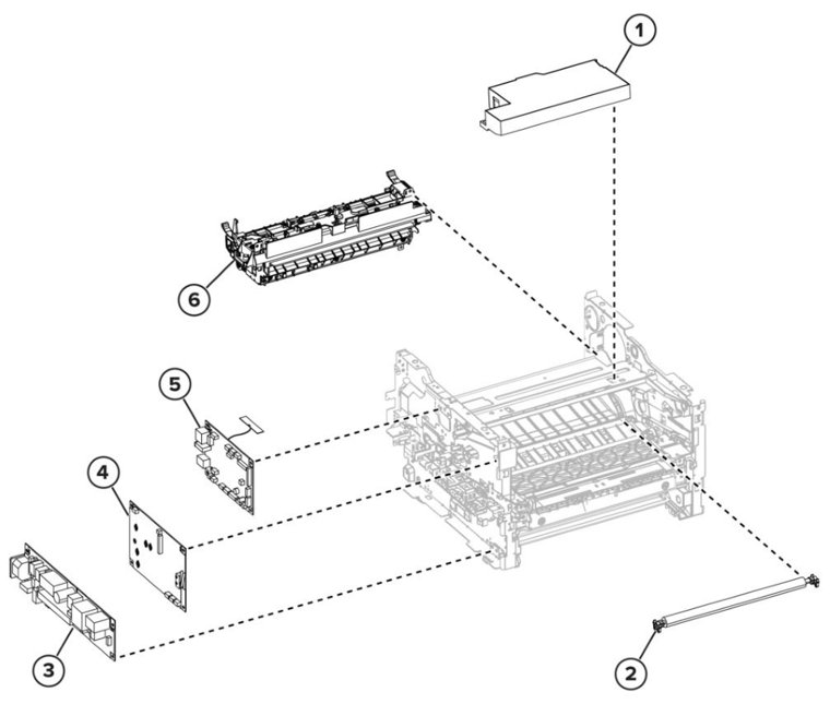 Assembly 6: Electronics parts diagram - Lexmark MB2236 & MB2236i Parts