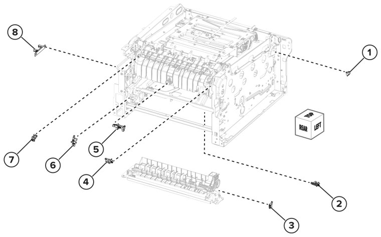 Assembly 5: Sensors parts diagram - Lexmark MC3224 & MC3224i Parts