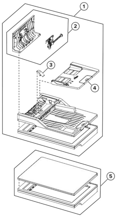 Assembly 7: Scanner parts diagram - Lexmark MC3224 & MC3224i Parts