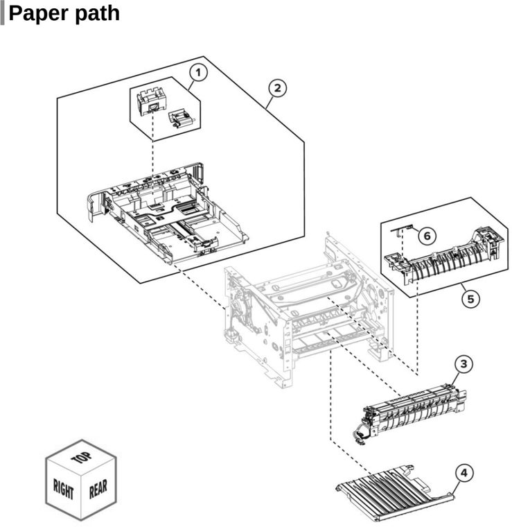 Assembly 8: Paper path parts diagram - Lexmark MX331 MX431 MB2442 XM1342 Parts