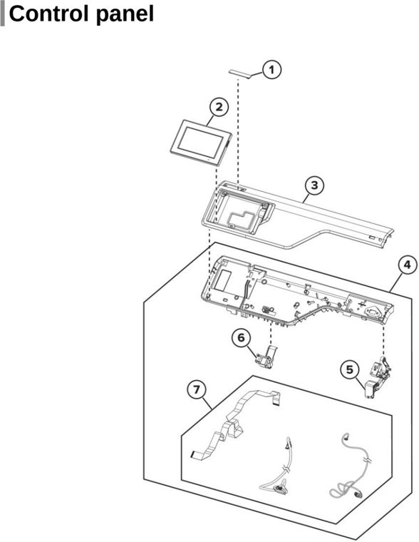 Assembly 3: Control panel parts diagram - Lexmark CS730 CS735 C4342 C4352 Parts