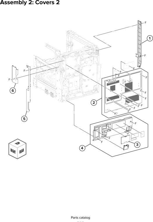 Assembly 2: Covers 2 parts diagram - Lexmark CX930 CX931 Parts