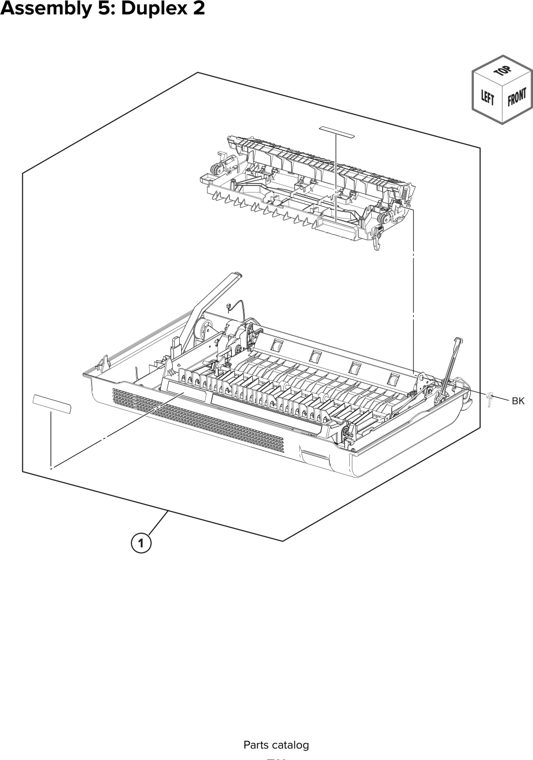 Assembly 5: Duplex 2 parts diagram - Lexmark CX930 CX931 Parts