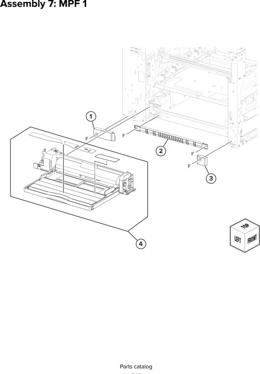 Assembly 7: MPF 1 parts diagram - Lexmark CX930 CX931 Parts