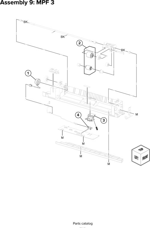 Assembly 9: MPF 3 parts diagram - Lexmark CX930 CX931 Parts