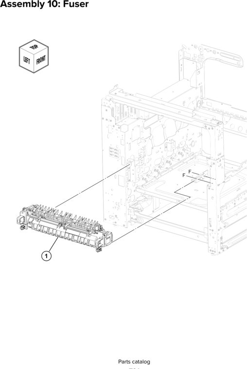 Assembly 10: Fuser parts diagram - Lexmark CX930 CX931 Parts