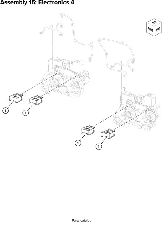 Assembly 15: Electronics 4 parts diagram - Lexmark CX930 CX931 Parts