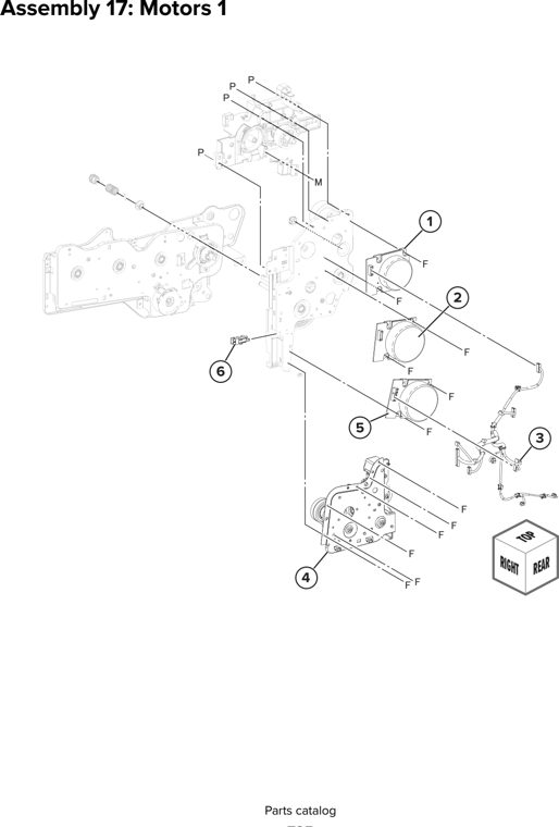 Assembly 17: Motors 1 parts diagram - Lexmark CX930 CX931 Parts