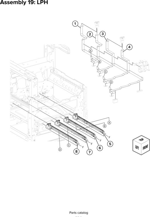 Assembly 19: LPH parts diagram - Lexmark CX930 CX931 Parts
