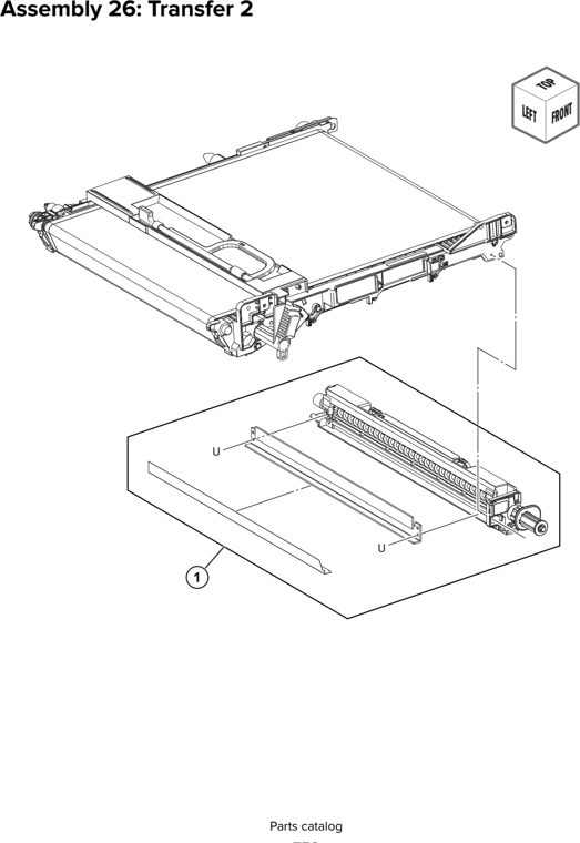 Assembly 26: Transfer 2 parts diagram - Lexmark CX930 CX931 Parts