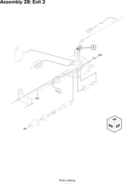 Assembly 28: Exit 2 parts diagram - Lexmark CX930 CX931 Parts