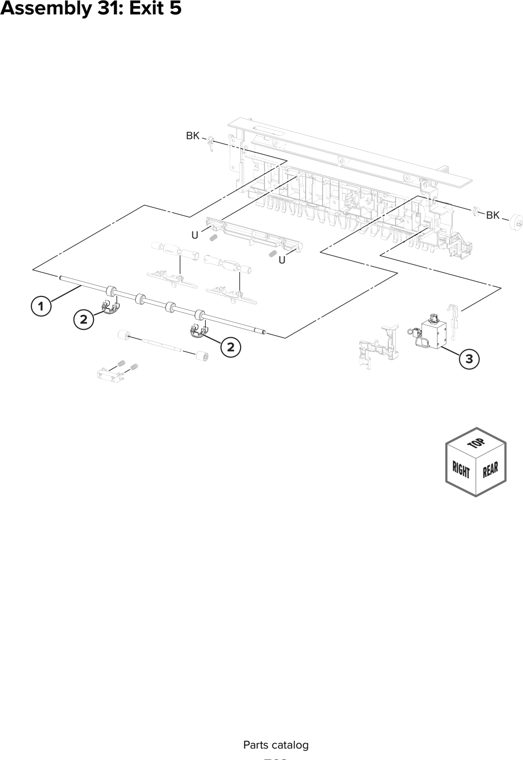 Assembly 31: Exit 5 parts diagram - Lexmark CX930 CX931 Parts