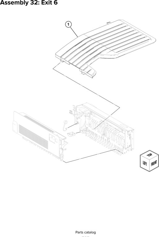 Assembly 32: Exit 6 parts diagram - Lexmark CX930 CX931 Parts