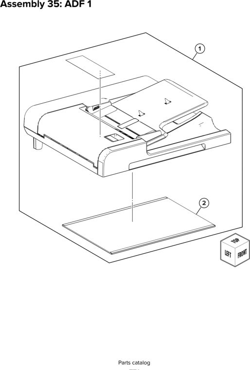 Assembly 35: ADF 1 parts diagram - Lexmark CX930 CX931 Parts