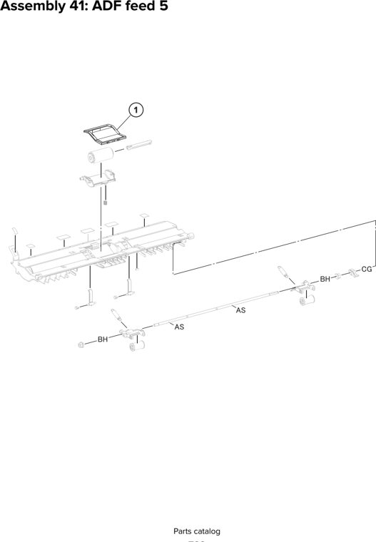 Assembly 41: ADF feed 5 parts diagram - Lexmark CX930 CX931 Parts