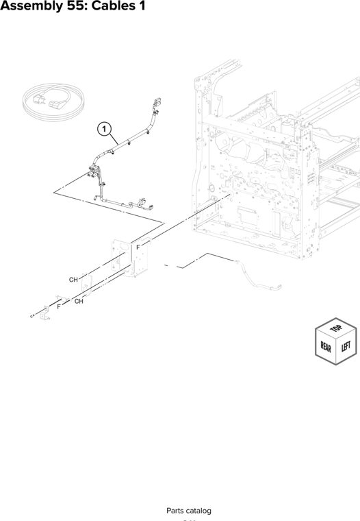 Assembly 55: Cables 1 parts diagram - Lexmark CX930 CX931 Parts