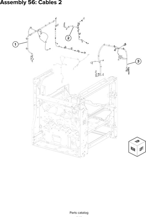 Assembly 56: Cables 2 parts diagram - Lexmark CX930 CX931 Parts