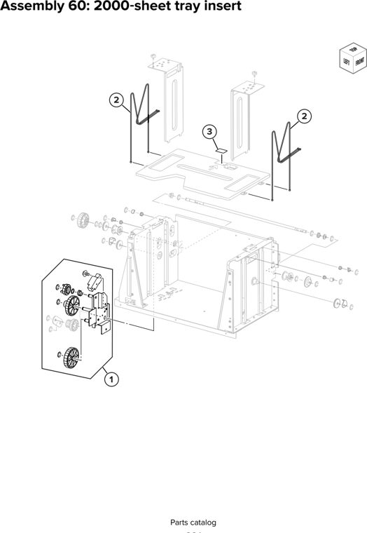 Assembly 60: 2000 sheet tray insert parts diagram - Lexmark CX930 CX931 Parts