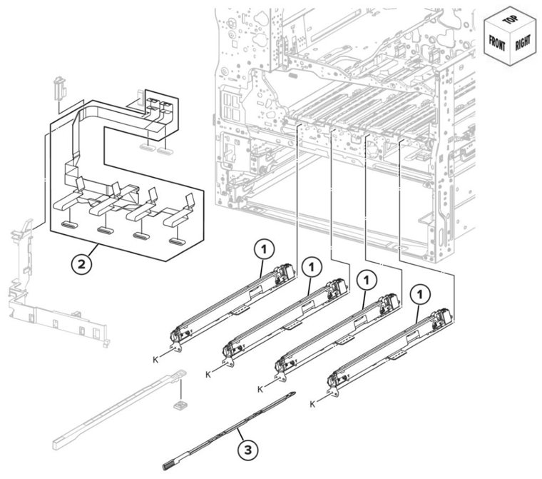 Assembly 3: Printhead parts diagram - Lexmark CS943 Parts