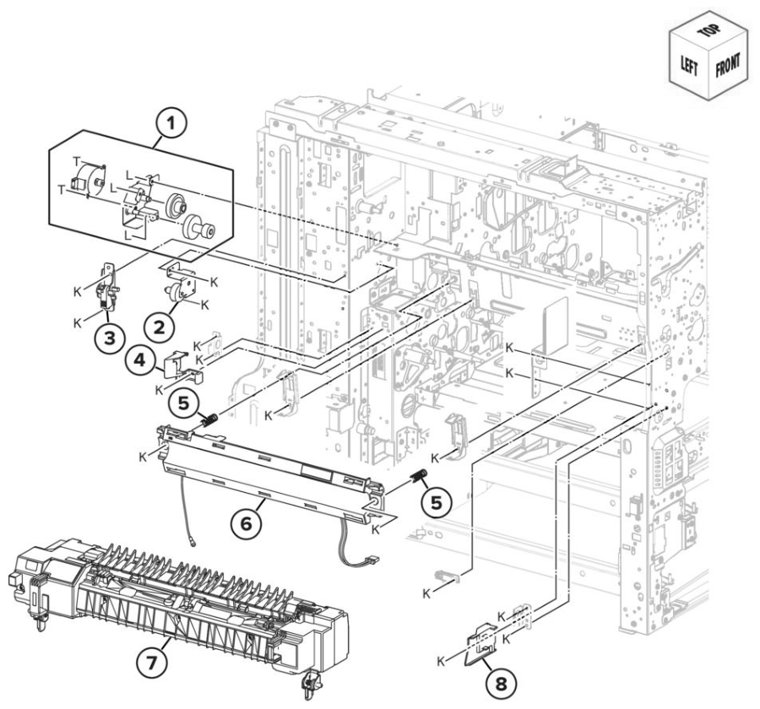 Assembly 5: Fuser parts diagram - Lexmark CS943 Parts