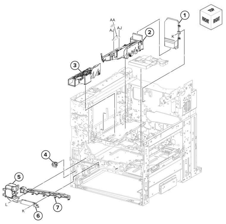 Assembly 6: Fuser 2 parts diagram - Lexmark CS943 Parts