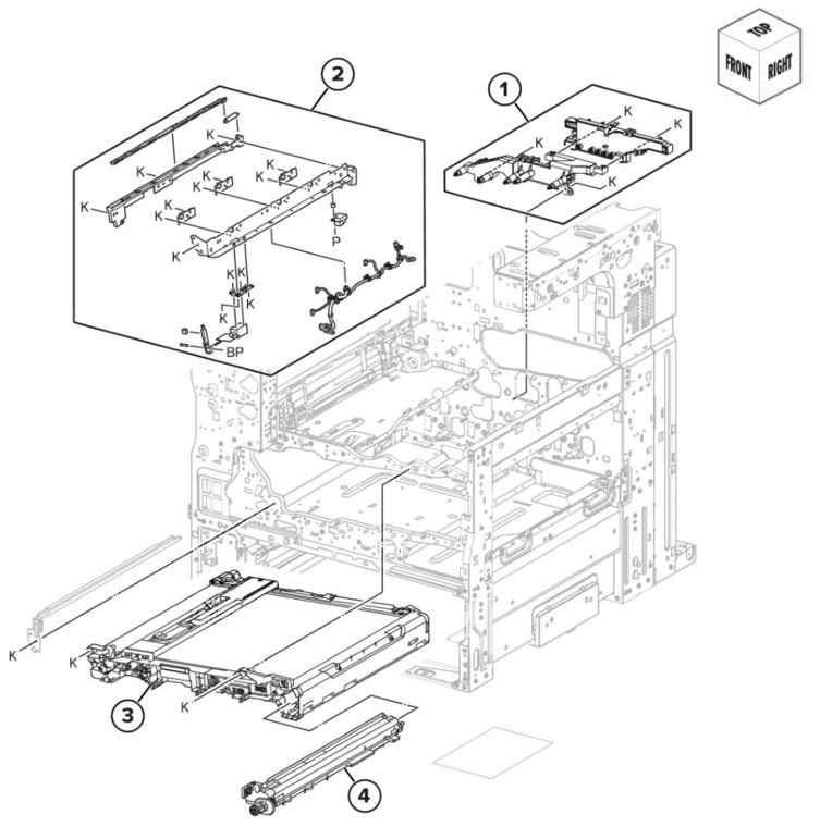 Assembly 10: Transfer parts diagram - Lexmark CS943 Parts