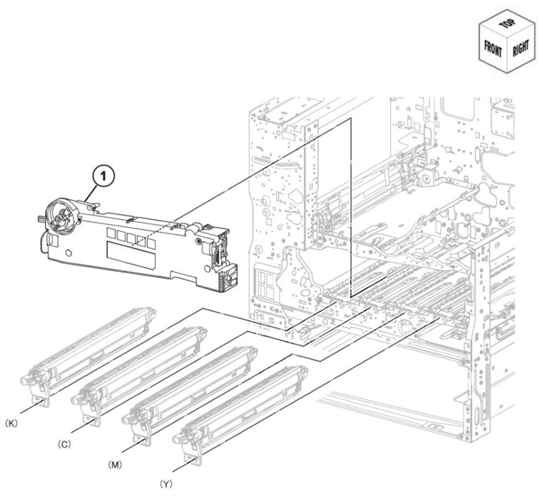Assembly 11: Waste toner 1 parts diagram - Lexmark CS943 Parts