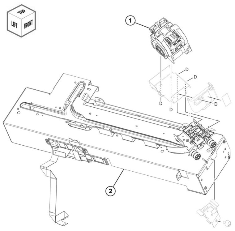 Assembly 115: SHPF staple holder parts diagram - Lexmark CS943 Parts