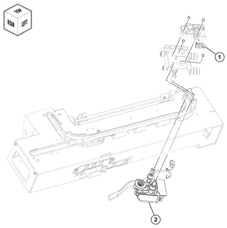 Assembly 117: SHPF stapler rail parts diagram - Lexmark CS943 Parts