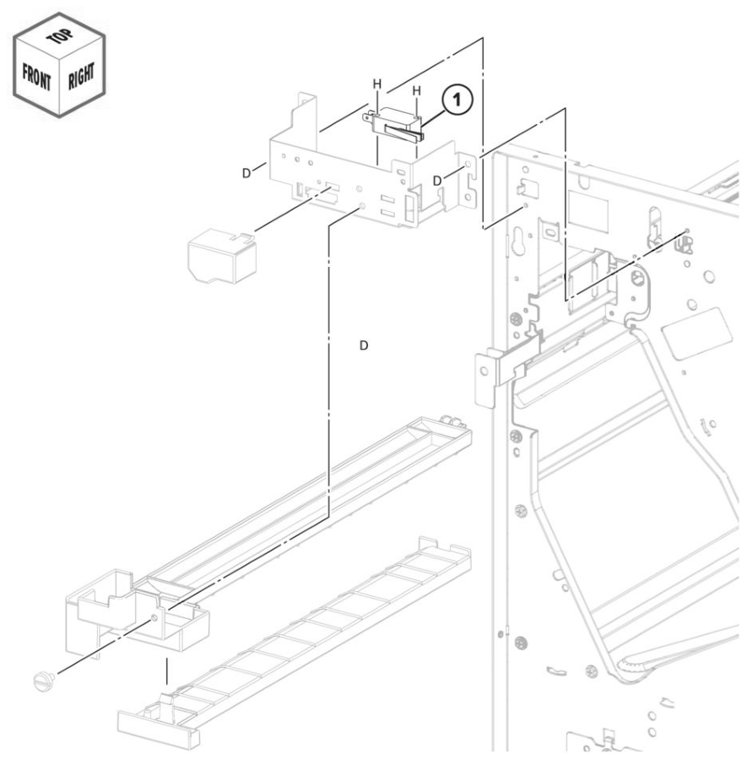 Assembly 118: SHPF folder parts diagram - Lexmark CS943 Parts