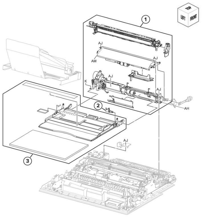 Assembly 14: MPF parts diagram - Lexmark CS943 Parts