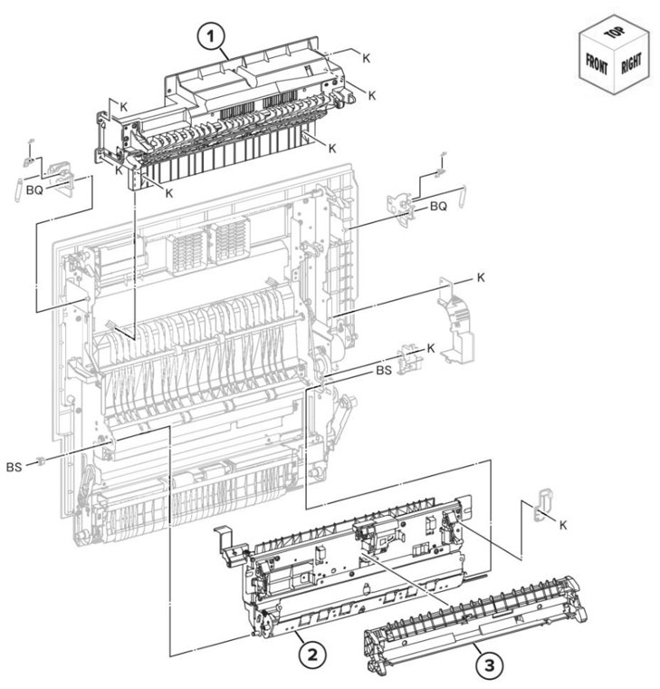 Assembly 17: Transport 1 parts diagram - Lexmark CS943 Parts