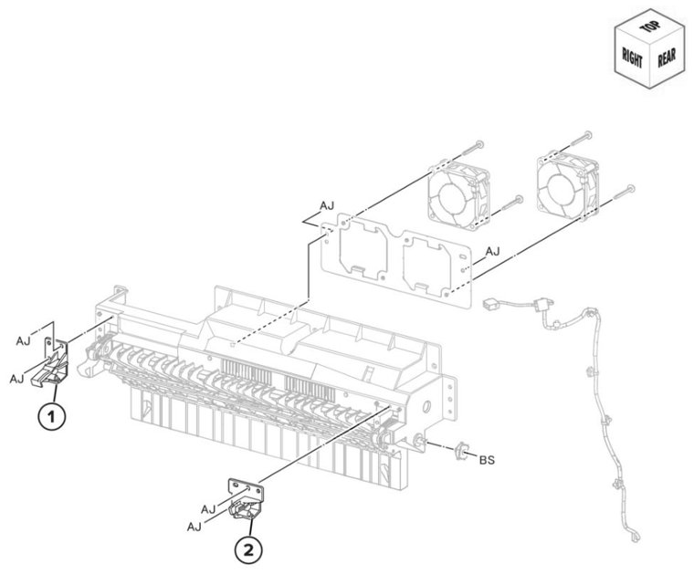 Assembly 20: Duplex entrance guide components parts diagram - Lexmark CS943 Parts