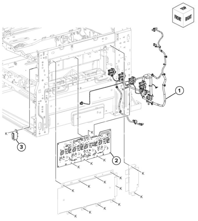 Assembly 31: Electronics (front-right) parts diagram - Lexmark CS943 Parts