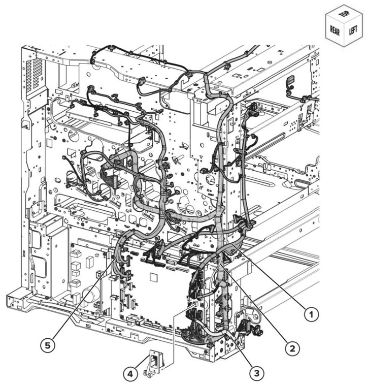 Assembly 32: Wire harness parts diagram - Lexmark CS943 Parts