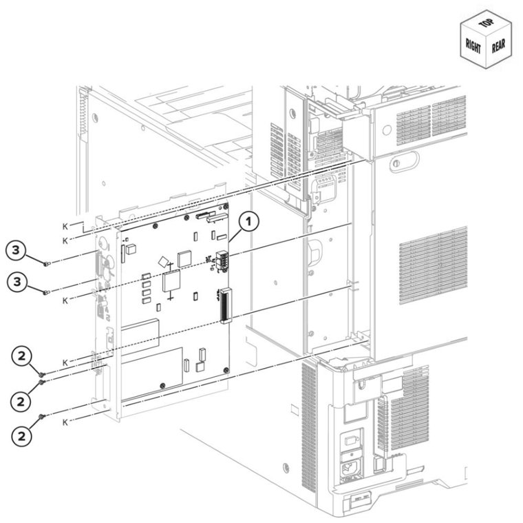 Assembly 36: Controller board parts diagram - Lexmark CS943 Parts