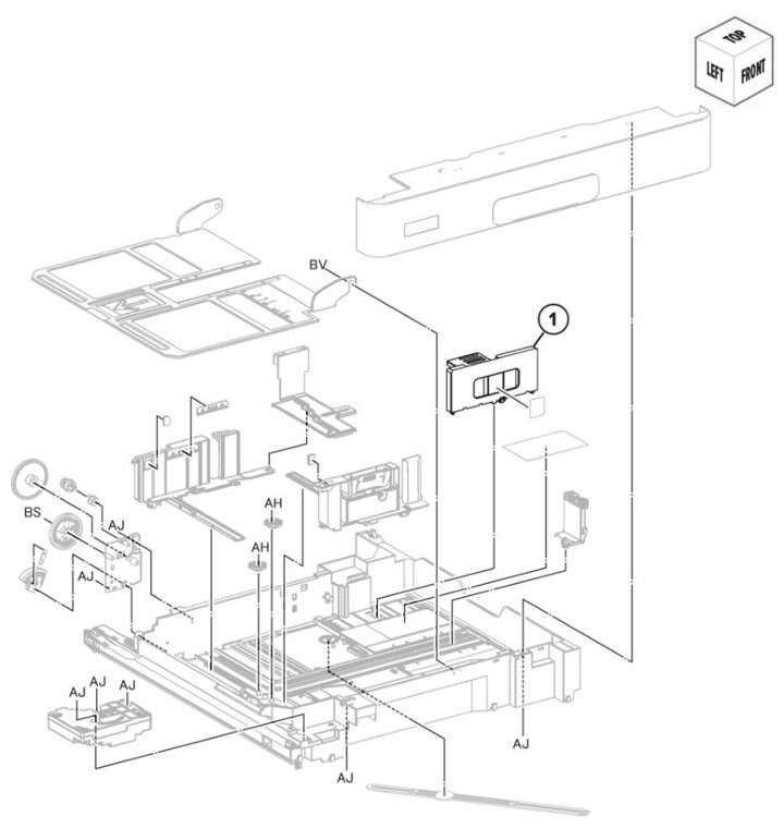 Assembly 39: Tray 2 insert parts diagram - Lexmark CS943 Parts