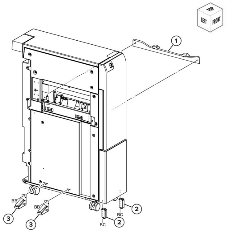 Assembly 52: Trifold/Z-fold parts diagram - Lexmark CS943 Parts