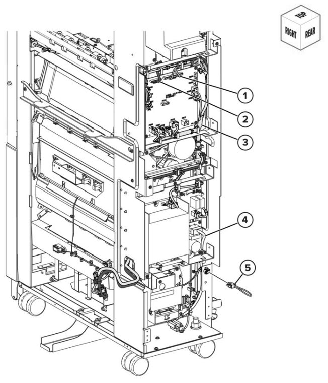 Assembly 54: Trifold/Z-fold wire harness parts diagram - Lexmark CS943 Parts